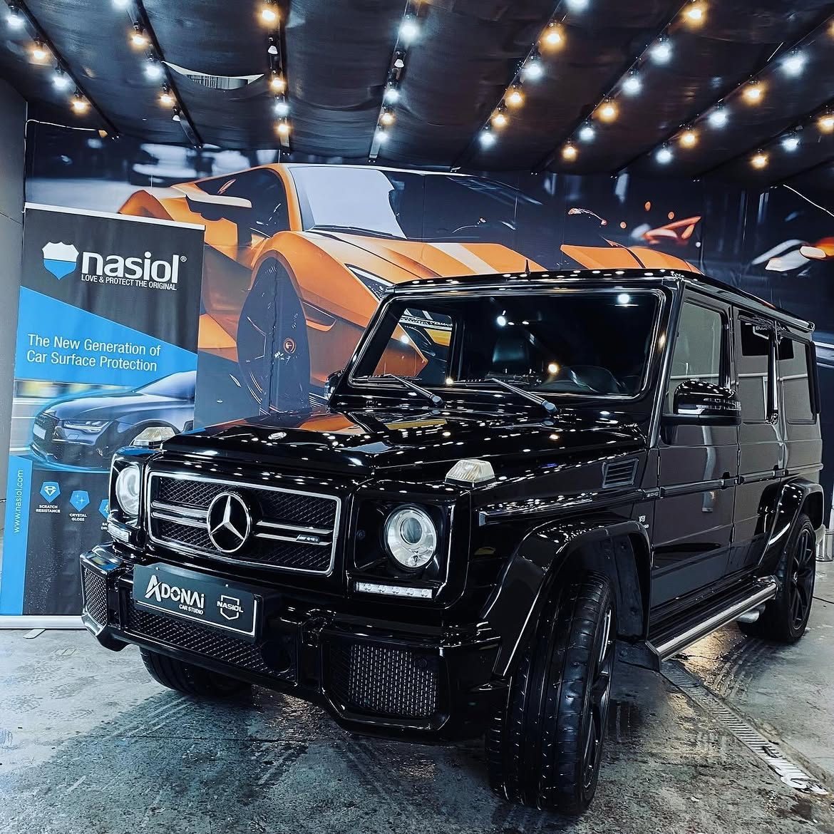 Black Mercedes G 63 head-on after paint protection film